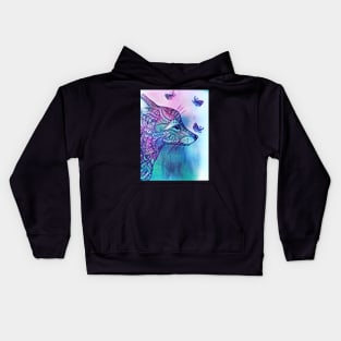 Fox and Feathers Kids Hoodie